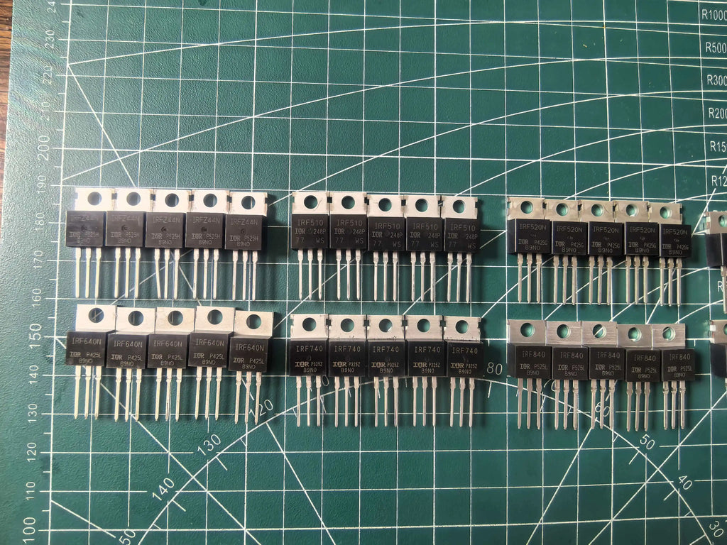 50PCS TO-220 MOSFET Kit 10 Values IRFZ44N IRF540N IRF3205 IRF640N Power Transistor Assortment