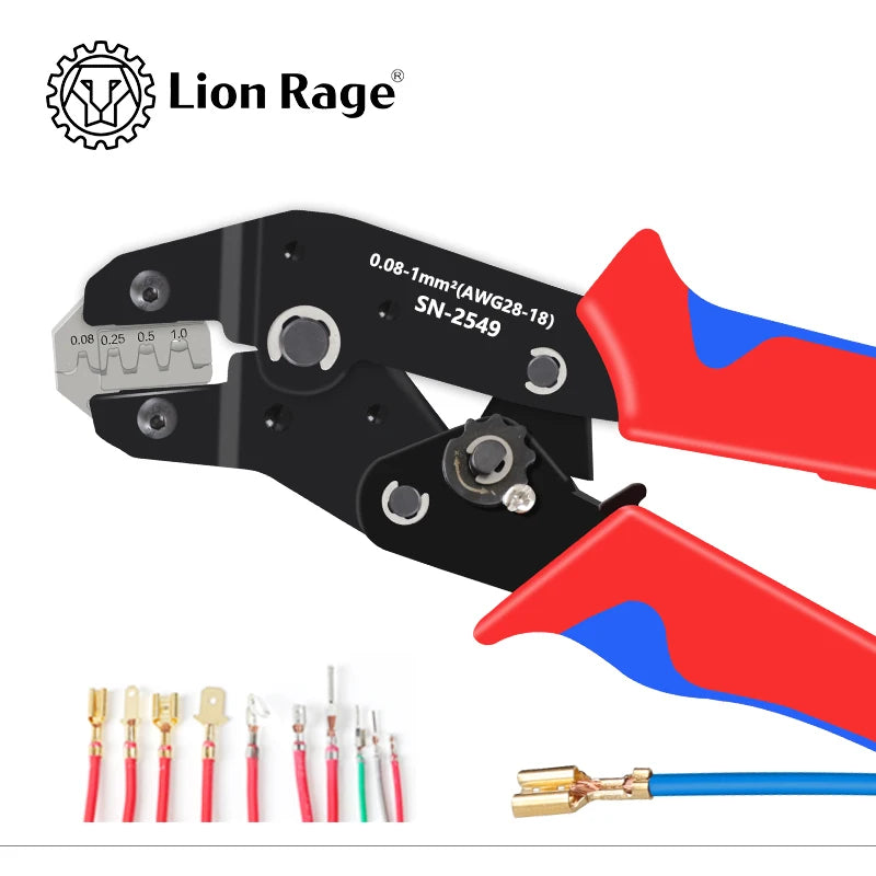Ratcheting Crimping Plier for PH2.0/XH2.54/2.54/2.8/3.0/3.96/4.8/KF2510/JST Terminal Dupont Connectors Crimper Tool SN-2549