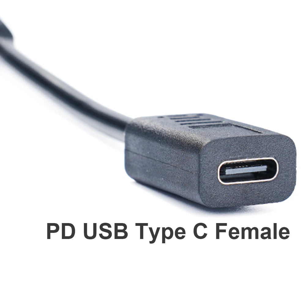 1pc USB Type C to DC 5.5mm X 2.1mm PD Trigger Power Charging Adapter Cable 20V 5A 100W 19-20V Laptop Drill Battery Router CCTV
