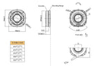Hengxiang 14/15/19/20/24mm Hollow Shaft Absolute Rotary Encoder Single Turn 17-24 Bit IP50 Protection 6000min-1 Response