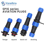 Waterproof Connector SP16-2/3/4/5/6/7/8/9 Pin Plastic Aviation Socket Plug Wire Terminal Block Welding Type