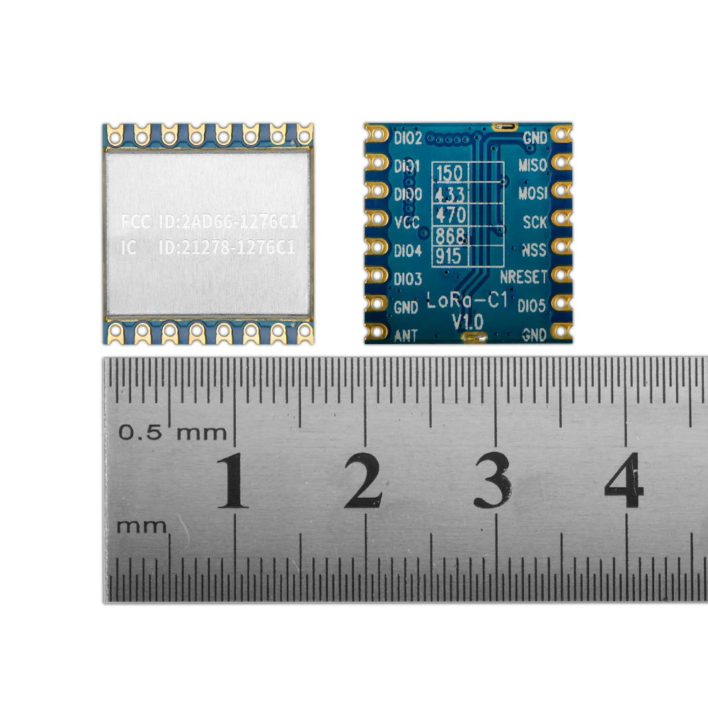 2pcs/lot LoRa1276-C1 - FCC ID / CE-RED Certified 915MHz | 868MHz 100mW SX1276 Chip Long Range 4Km RF Wireless LoRa Module