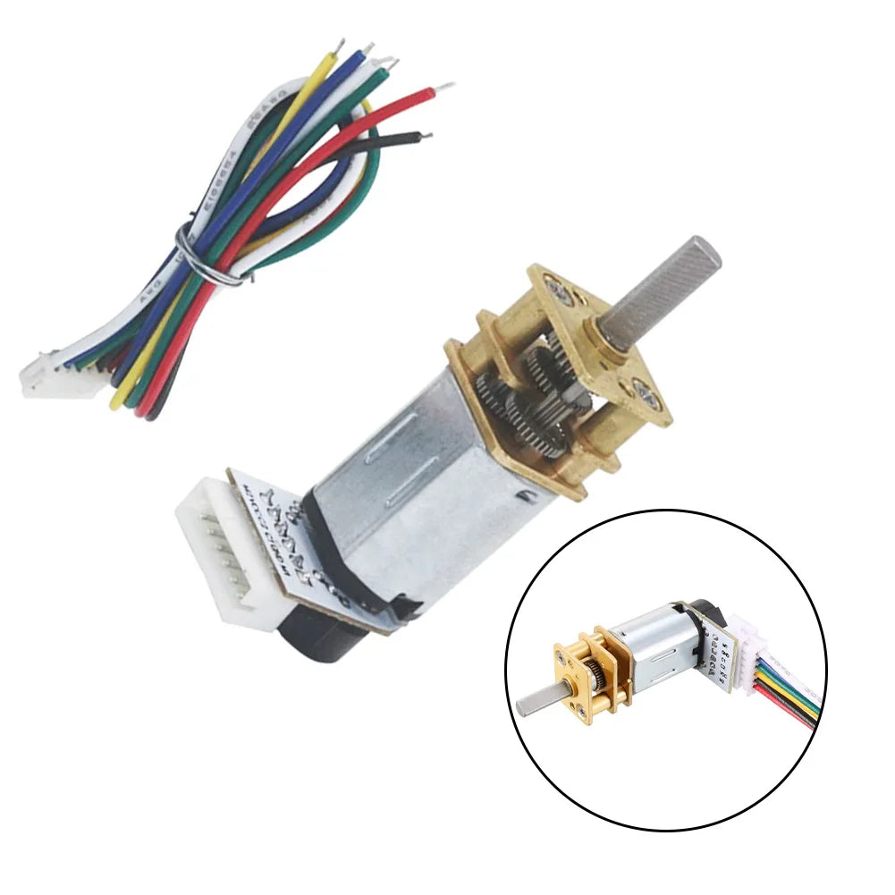 For GA12 For N20 High Torque DC Motor with Encoder Excellent Replacement Option for Robotics and Hobby Projects
