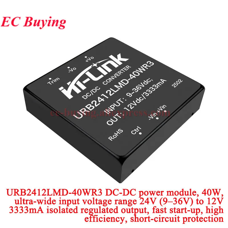 30W 40W 50W AC DC Power Module 110V 48V 24V to 48V 24V 15V 12V 9V 5V 3.3V URB4812LMD URB2405LMD URB1D24LD URB2415LD URB2403LD