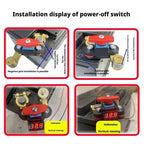 12V 24V Battery Disconnect Switch with Voltage Display Switch & Relays Instant Brass 360 Rotatable for Car Marine Power Protect