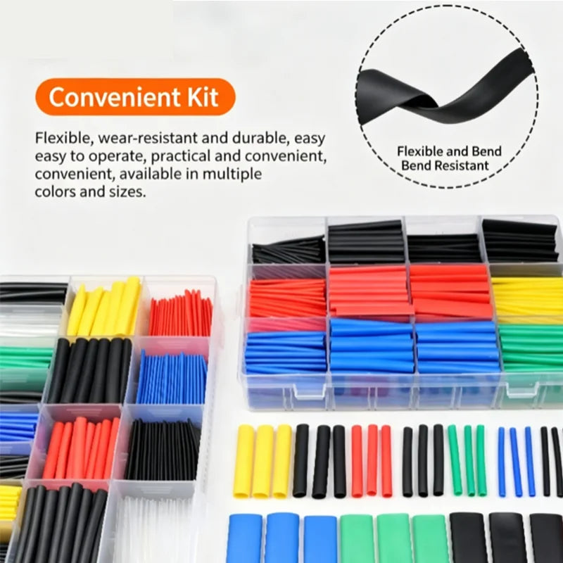 WeluvFit 2:1 Heat Shrink Tubing 164-750P Eventronic Cable Wrapping Electrical Insulation Heat Shrink Wrapping Kit DIY Cable Kit