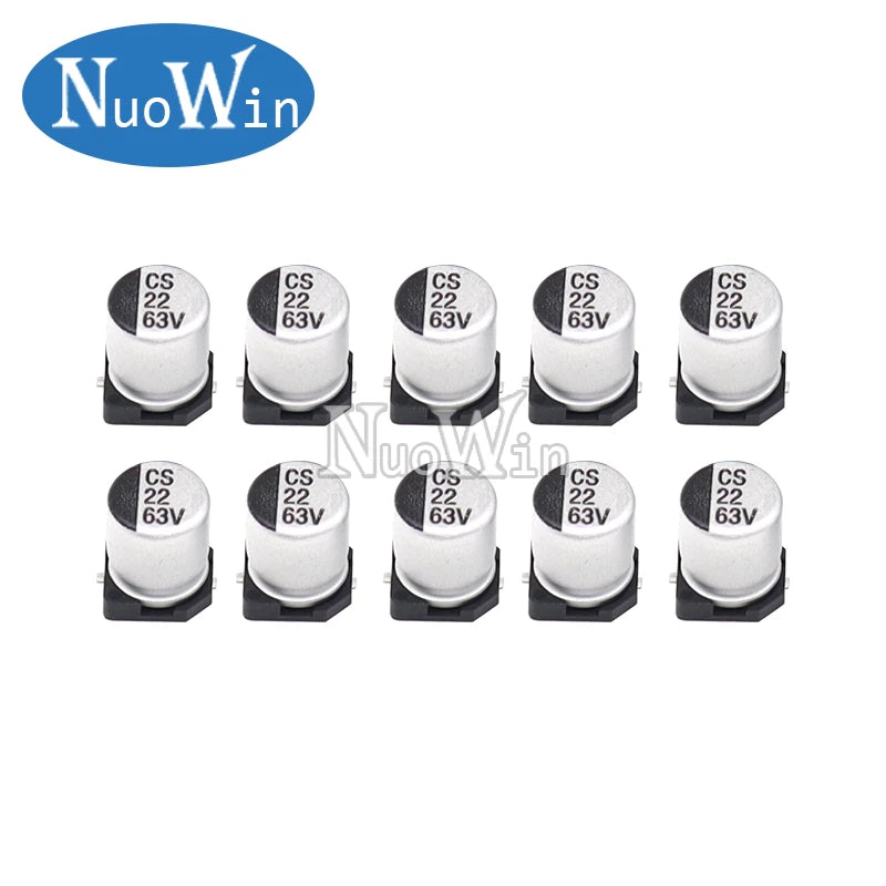 10PCS SMD Aluminum Electrolytic Capacitor 10V/16V/25V/35V/50V 0.47UF 2.2UF 10UF 33UF 68UF 100UF 220UF 330UF 470UF 1000UF