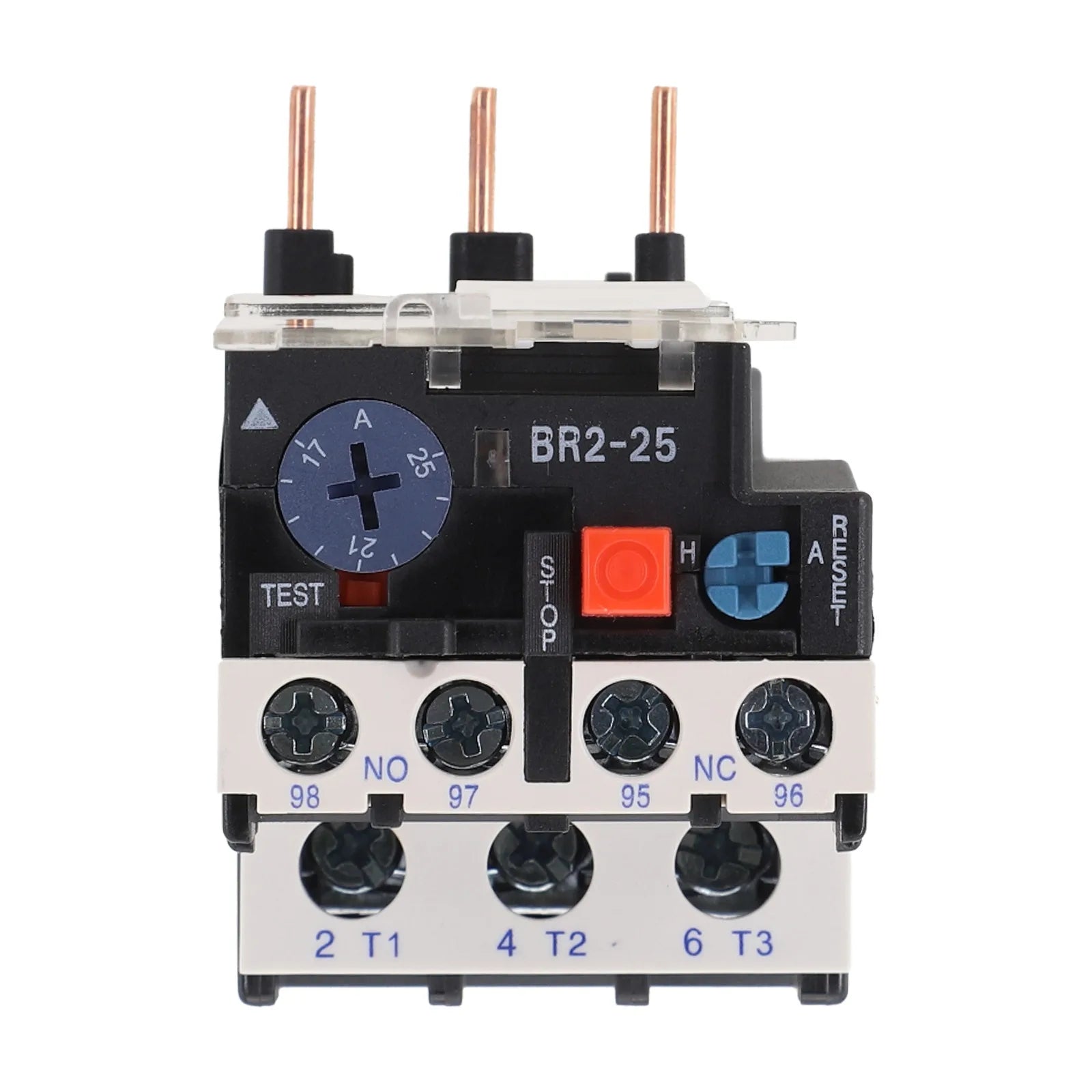 Thermal Overload Motor Relay 3 Phase AC 50Hz/60Hz FR NR2-25 IP20 Plug-in With Indicator Light For CJX2 Series Contactors