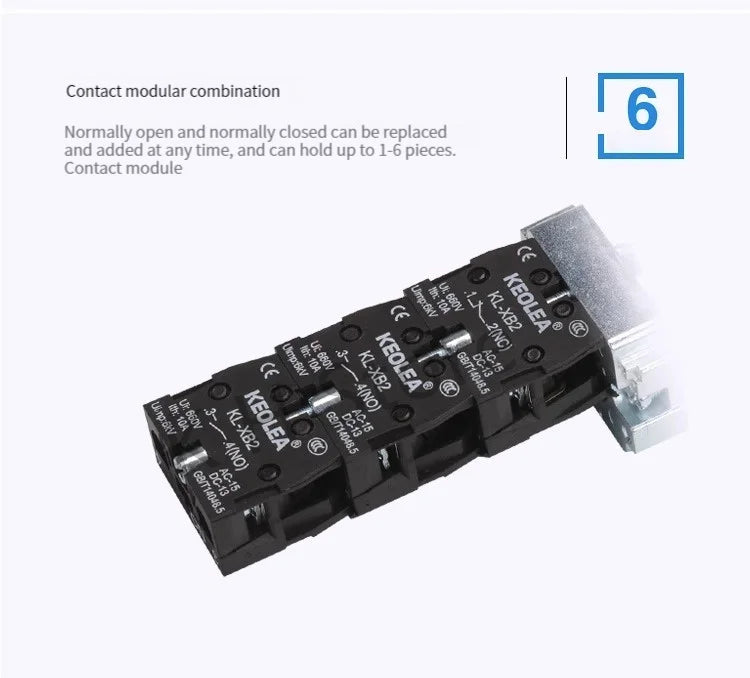1Pcs Button Switch Self Reset Small Mushroom Head Emergency Stop 22mm Knob Key Start Inching Power on XB2-BG21 XB2-BA31 XB2-BS54