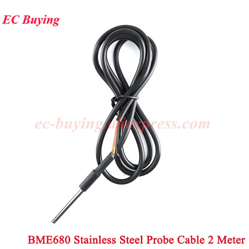 DS18B20 LM35DZ BMP180 BMP280 BME280 BMP180 BME680 BME688 SGP30 SGP40 Waterproof Thread Temperature Probe Sensor Stainless Steel