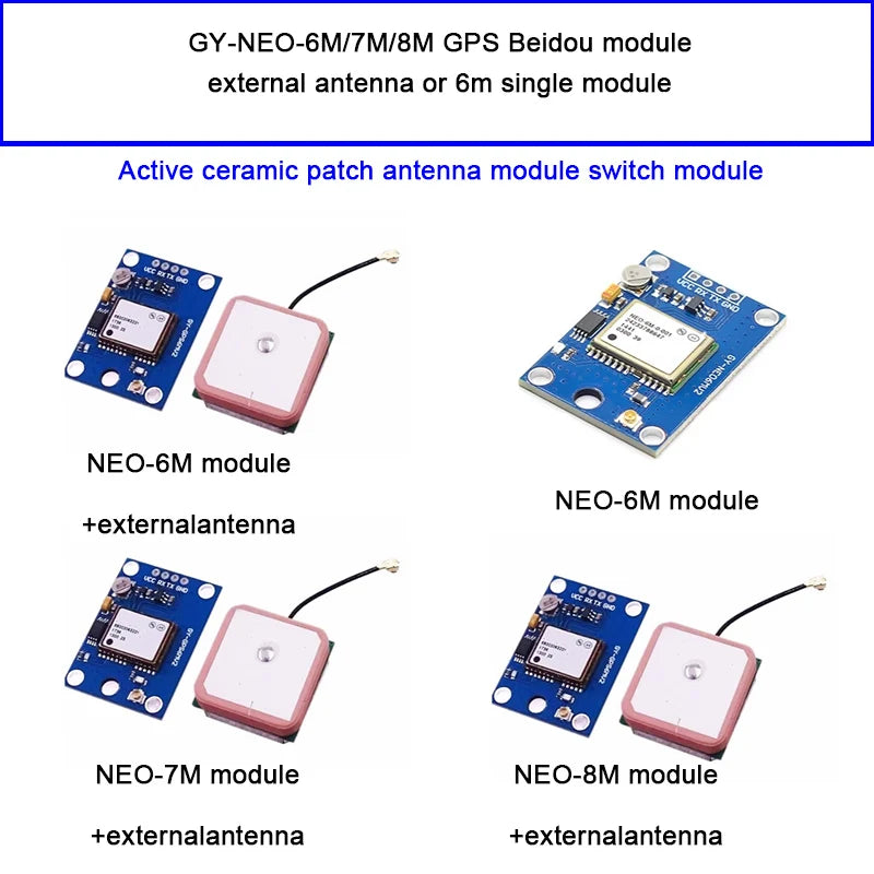 GPS Beidou Module GY NEO 6M 7M 8M Active Ceramic Antenna Module Switch Module GY NEO-6M 7M 8M GPS Integrated Circuits