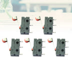 5Pcs Limit Switch Roller Lever Arm Spdt Snap Action 1no 1nc Hinge Easy Installation Long Life Electronic Equipments