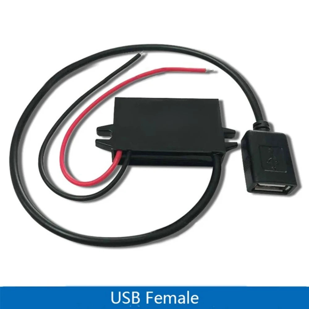 12V 24V to 5V 3A DC DC Step Down Buck Converter Mini USB Micro USB Type-C Power Supply Module CE ROHS Certified Waterproof