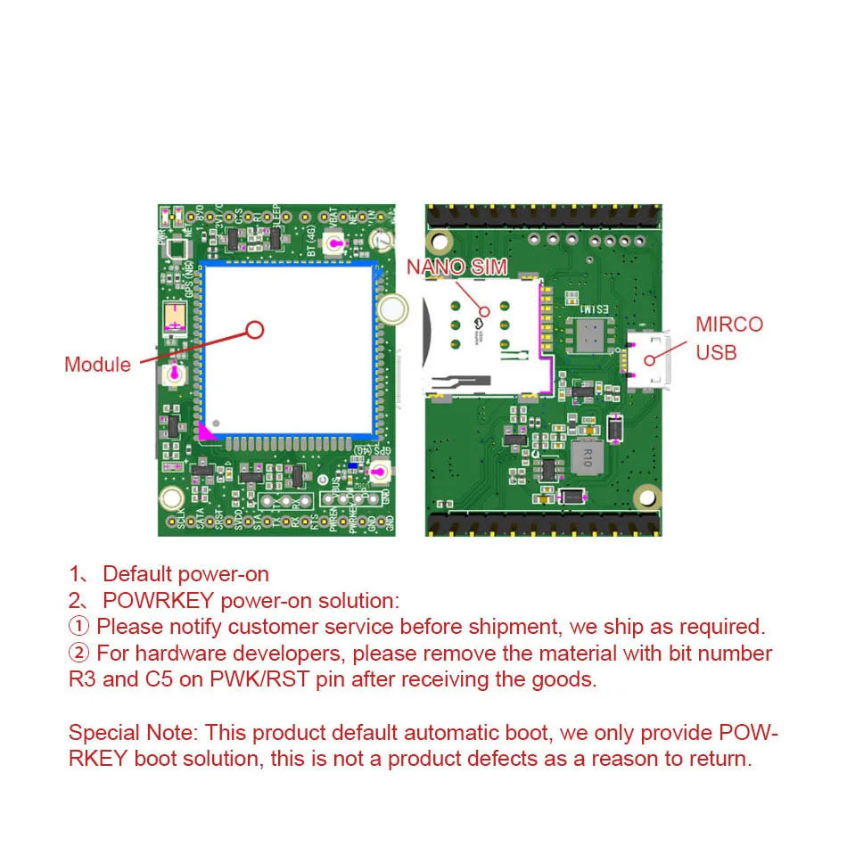 SIMCOM A7670E-LASE Single-row Needle Core Board with Antenna 4G 2G LTE CAT1 Module Modem Board Development Kit for Europe