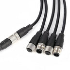 2Meters M12 sensor connector waterproof cable plug Male&Female 4 5 8 12Pin PVC Integrated injection molding M12 connectors