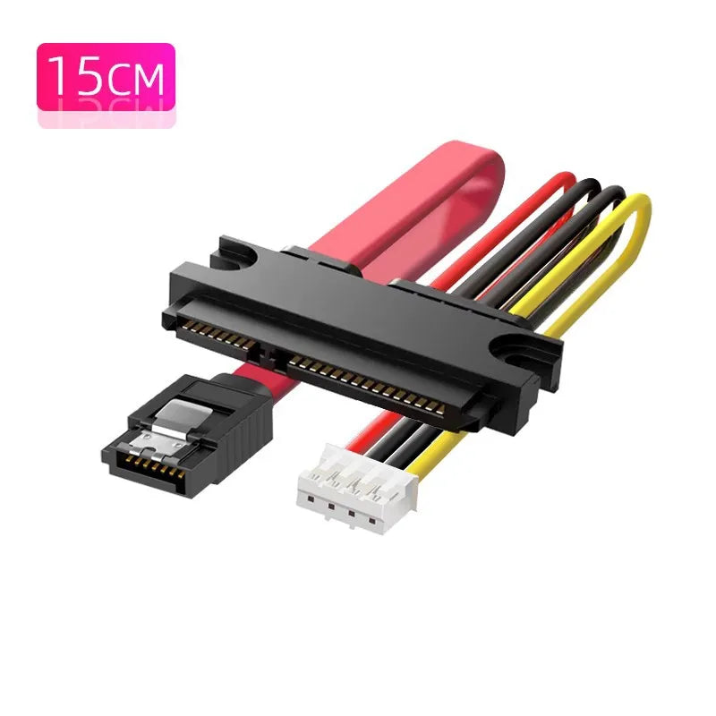 XH2.54&PH2.0 SATA Female Combo 7+15 Pin Data Cable And Power To SATA 7Pin+4 Pin Molex Serial ATA Lead Cable Power Adapter 30cm