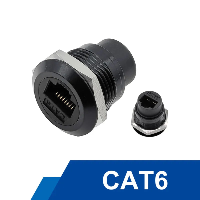 1Pcs Metal Round Socket Module D Type RJ45 Straight Through Network USB2.0 USB3.0 Connector Panel Mounting HDMI CAT6