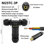 Heavy Duty Quick Connect Terminal Block T-type, IP68 Waterproof 2/3/4/5Pin for Secure & Fast Damp-Proof Wiring Connector