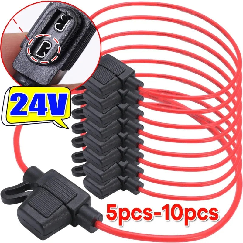 12V 30A with Fuses Blade Wire Cutoff Switch Socket Automotive Fuse Socket Car Mini Blade Fuse Holder Splash-proof Box