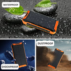 36000mAh Solar Power Bank 18W Wireless Charge With 4 Charging Heads LED Lamp Flashlight for Outdoor Battery Portable