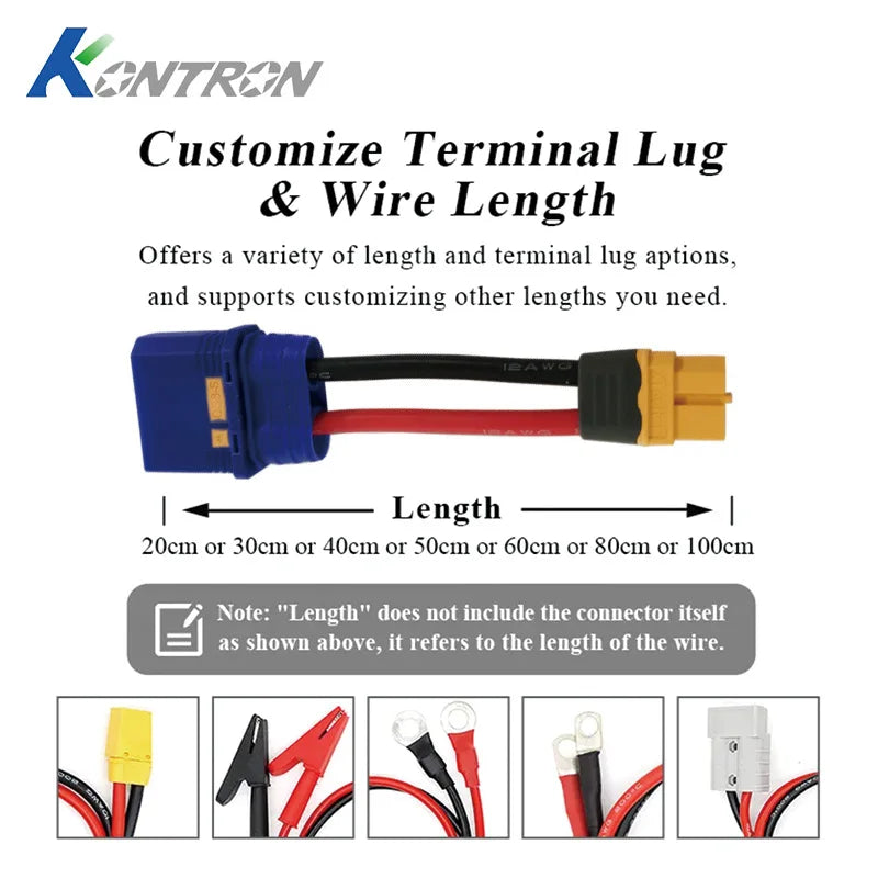 QS8 S To XT60 XT90 EC5 EC8 Anti Spark Connector Adapter Cable For Drone Electric Vehicle