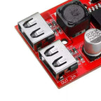 LM2596 LM2596S Dual USB DC-DC 9V 12V 24V 36V to 5V 3A Step Down Buck Converter Board Car Charger Solar Power Supply Module