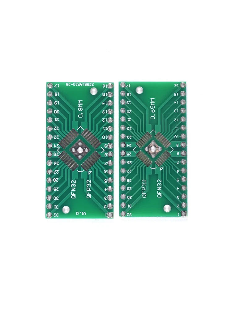 10pcs QFN32 QFP32 adapter board SMT to DIP 0.8/0.65mm spacing adapter board