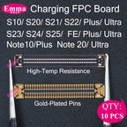 10Pcs Charging FPC Connector For Samsung S25 S24 S23 S22 S21 S20 Ultra Plus Note 10 20 Motherboard Main Board Flex Ribbon Port