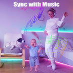 LED Strip Lights RGB 5050 LED Strips Bluetooth APP Control Color Changing DC 12V 30LEDS/M Per Meter For Bedroom Room Kitchen Bar