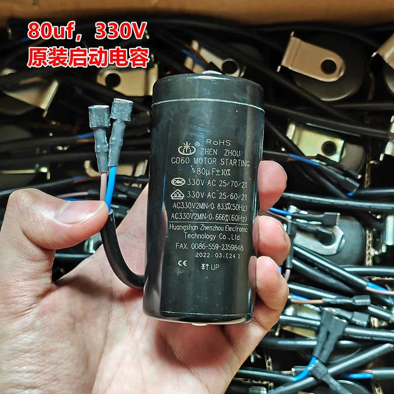 2pcs for JKD refrigerator freezer compressor original capacitor 80uf 330V