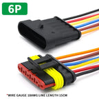 5/20/100 Sets 1/2/3/4/5/6 Pin Way Waterproof Electrical Wire Connector Plug 1.5mm Terminals 2Pin HID Plug Auto Xenon Lamp Plug