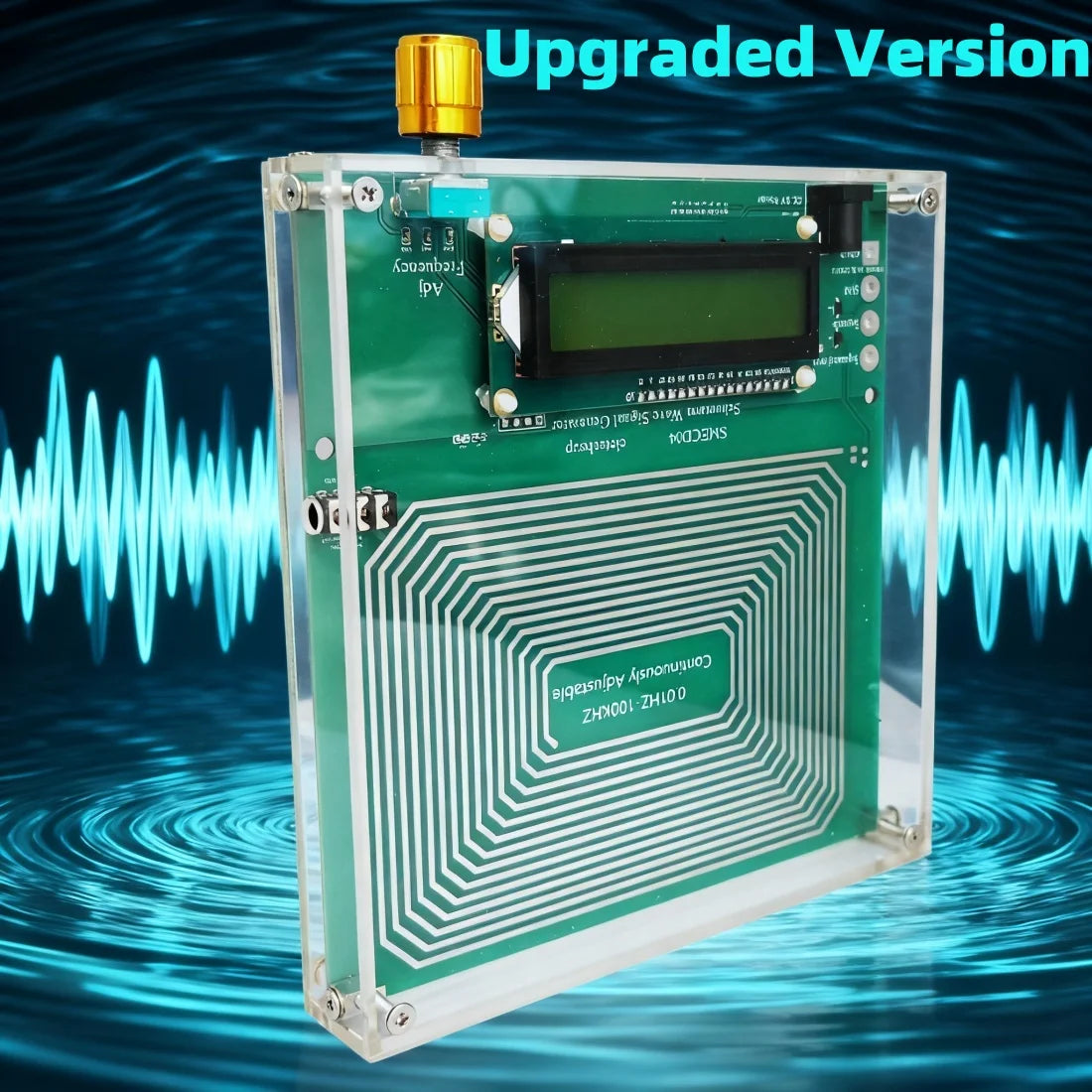 0.01-100KHz Adjustable Sine Wave 7.83Hz Resonance Generator Ultra Low Frequency Generator Resonator Sound Frequency Machine