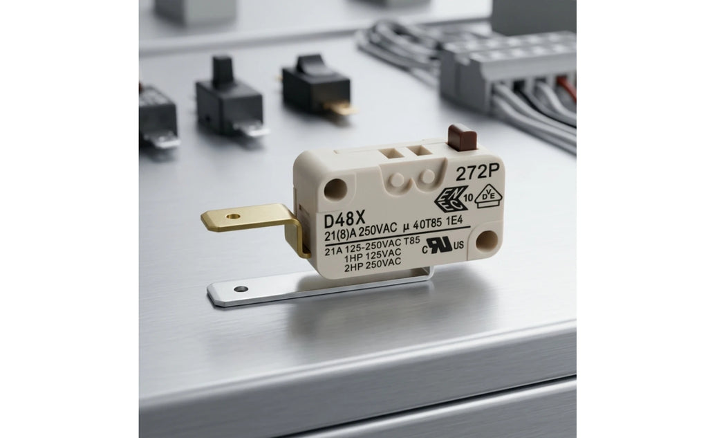Microswitch with Actuator Compact Rectangular Microswitch Limit Switch Snap Action Mechanical for Technicians, Control Panels
