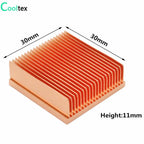 DIY Pure Copper Heatsink Skiving Fin Heat Sink Radiator Cooler for Electronic CHIP Raspberry pi Cooling Heat dissipation