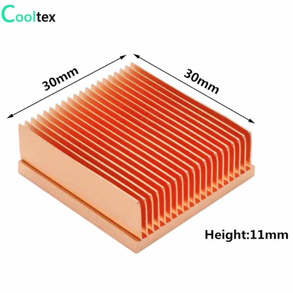 DIY Pure Copper Heatsink Skiving Fin Heat Sink Radiator Cooler for Electronic CHIP Raspberry pi Cooling Heat dissipation