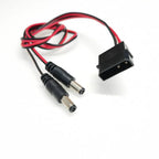 IDE Molex Male to One or 2-Port DC 5.5mm x 2.1mm 5.5x2.1 Converter Adapter Power Supply Cable 12V 18AWG Wire 50cm