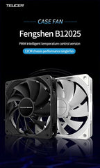 TEUCER PC Computer Case Fan PWM 4 Pin 120mm Silent 12CM Fan CPU Cooler Cooling Fan Cooling Radiator Fan 12V Adjust Fan Speed