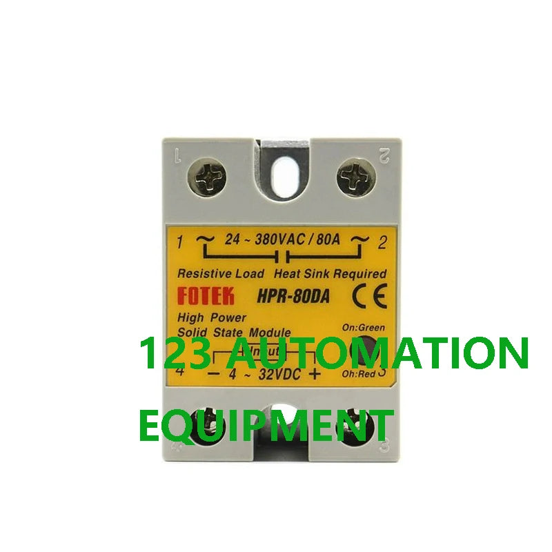Authentic New FOTEK HPR-60DA 80DA 100DA  HPR-60DA 80DA 100DA-H Single-Phase Solid-State Relay AC to DC SSR Relays