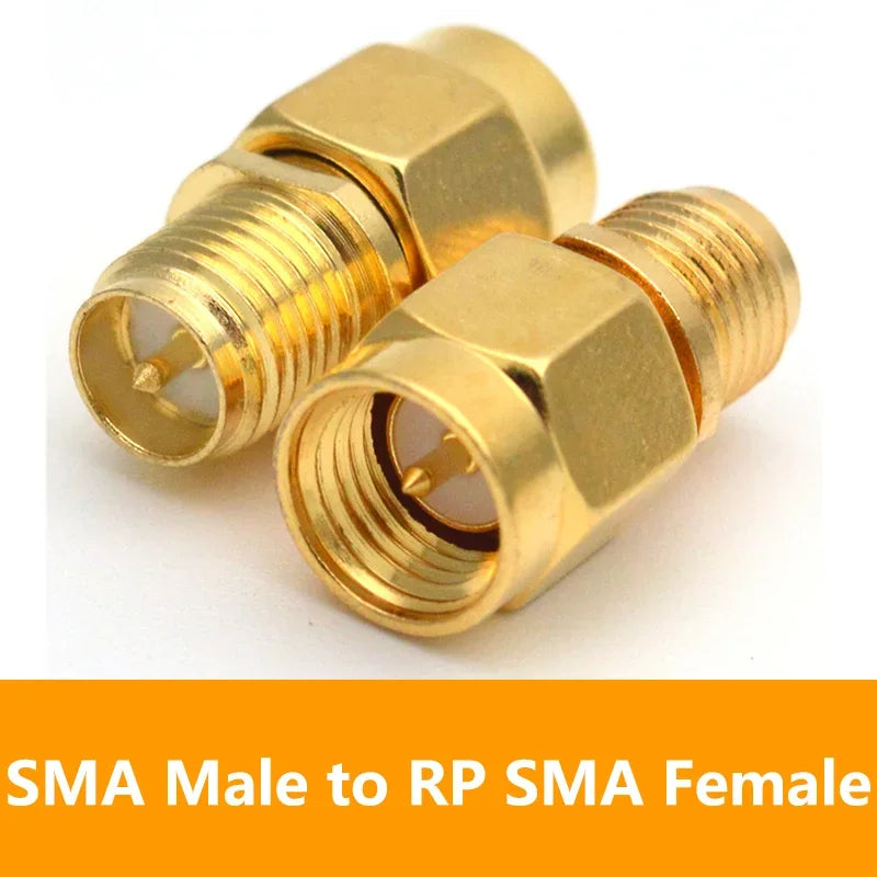 5/20PCS Connector SMA To SMA/ RP-SMA To SMA / RPSMA Male Plug & Female Jack Slide-on Straight RF Coax Adapter Connector