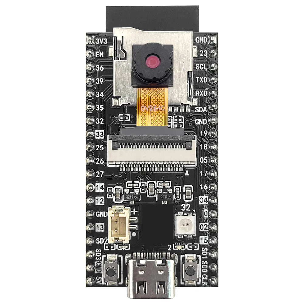 ESP32 CAM Development Board with OV2640 Camera Module TF Slot Battery Port ESP32-S Extend 2.4G Antenna 4MB Flash 8MB PSRAM