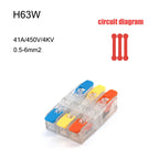 High Power 6mm² Fast Wire Electrical Connectors Universal Compact Splitter Push-in  Cable Wire Connector Fast Terminal Block