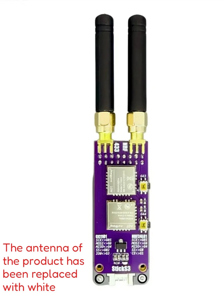 2 in 1 CC1101 & NRF24L01 Function Module Suitable for M5Stack StickS3 Accessories