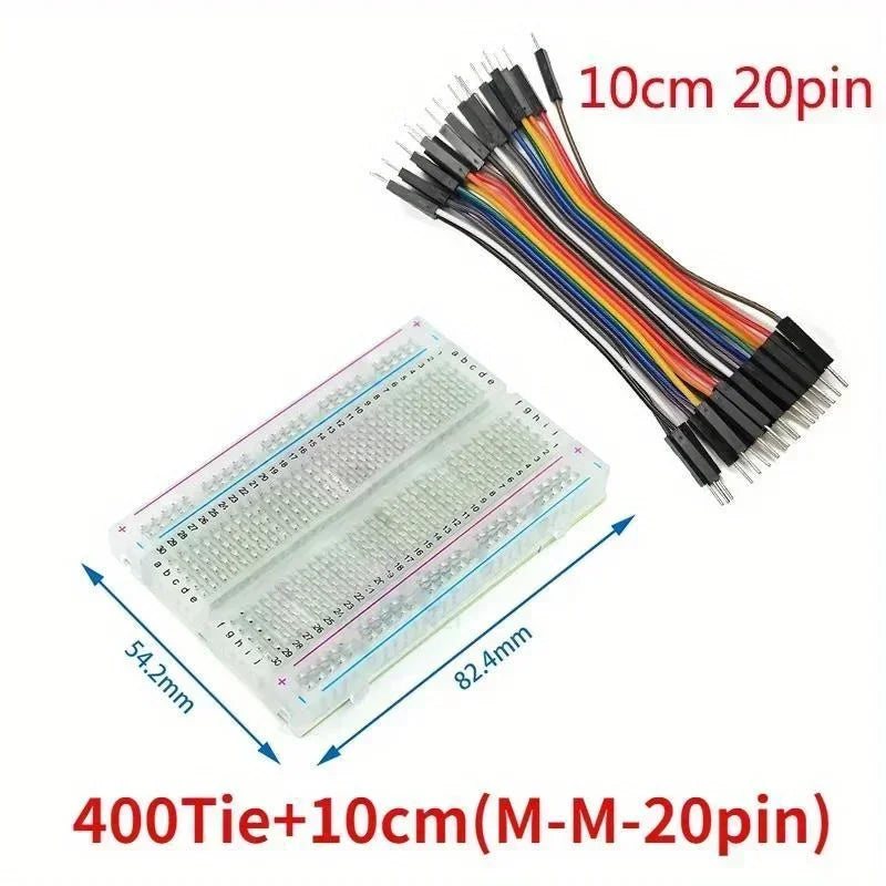 SYB-46 /170/120 400Tie Solderless PCB Prototype Breadboard+ Dupont Cable 10cm Jumper Wire DIY Electronics Kit for Arduino