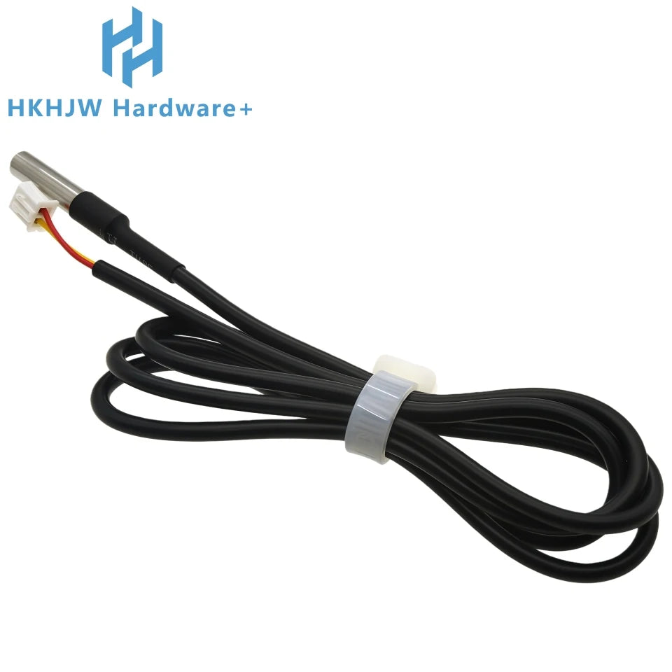 Stainless Steel Waterproof DS18B20 Temp Sensor, 2-Core With Terminal, Durable Probe For Accurate Temperature Measurement