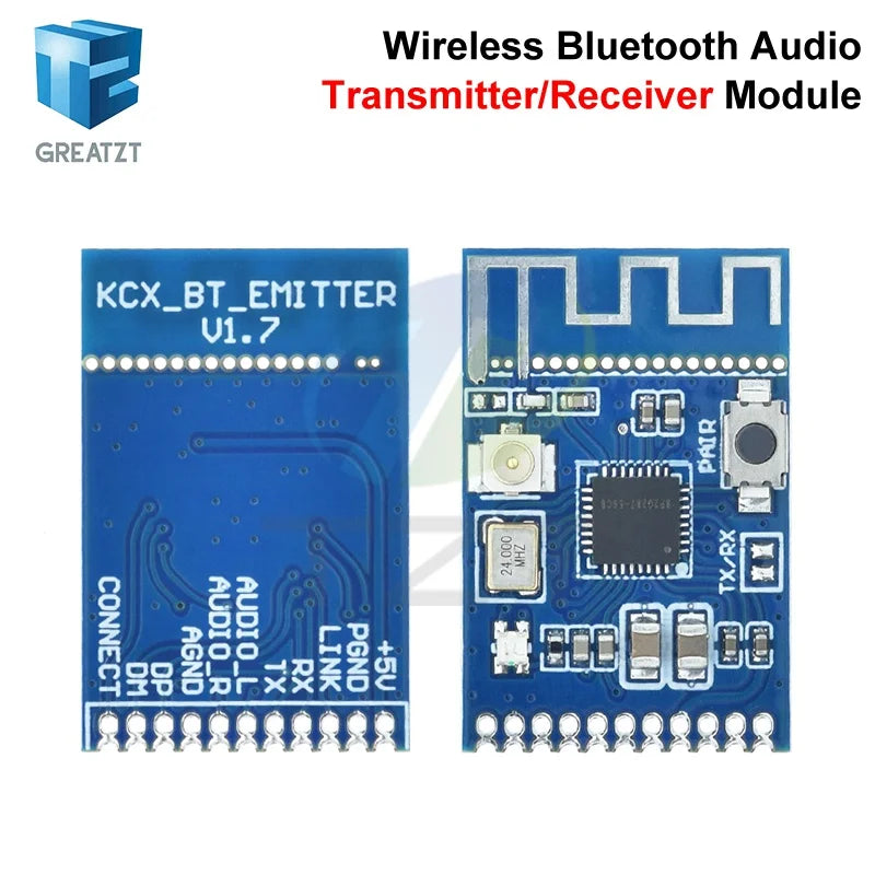 Bluetooth Module 5.3 Audio Transmitter Module 20 Meters Stereo GFSK Transceiver Earphone Board Wireless Speaker