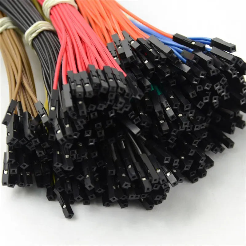 100pcs 20cm Female To Female Male To Male 1 Pin Double Head Dupont Line Dupont Connector Jumper Wire 2.54mm Pitch 1pin Cable