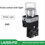 22MM Knob Switch Button LED Light Rotary Switch Momentary Latching 2/3 Position ON/OFF Power Switch 6V12V24V220V380V110V TURN