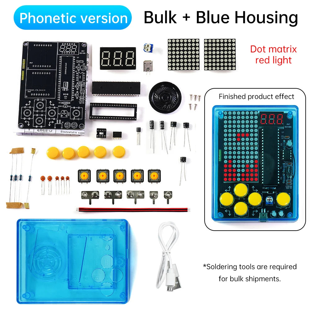 DIY Game Kit Retro Classic Electronic Production Kit Soldering Welding Tranning Set Snake Plane Racing Mini Pixel Game Console