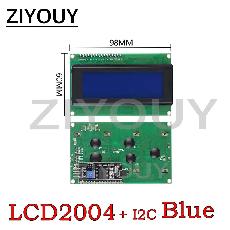 LCD2004 + I2C 20x4 2004A PCF8574T Blue/Green screen HD44780 Character LCD /w IIC/I2C Serial Interface Adapter Module for arduino