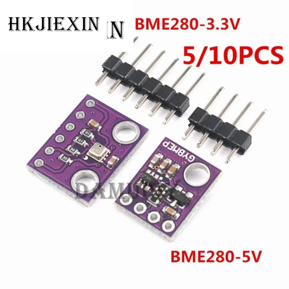 JX 5pcs/10pcs/BME280 5V 3.3V Digital Sensor Temperature Humidity Barometric Pressure Sensor Module I2C SPI 1.8-5V